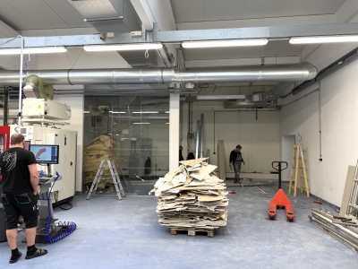 Demolice místnosti po bruskách TTB_2